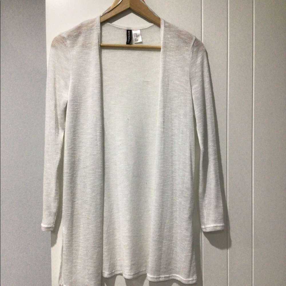 H&M XS white cardigan